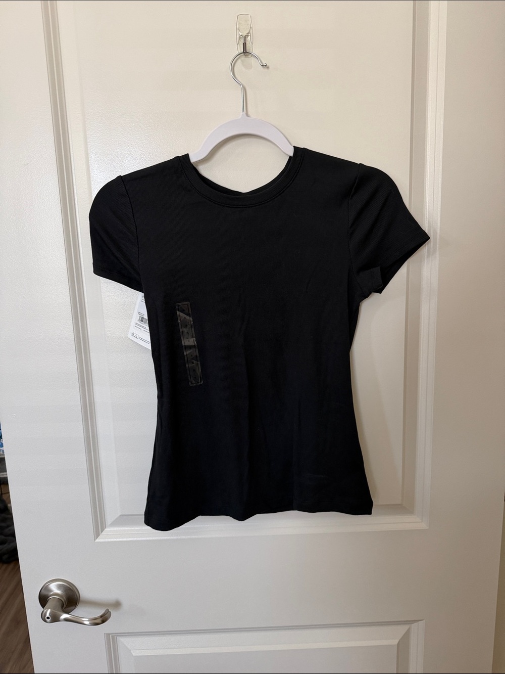 CALIA Ribbed Crewneck Tee Trio - Black, Heather Gray, Taupe - Picture 10 of 11